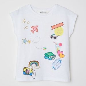 H&M Top with Printed Motif size 8-10 years